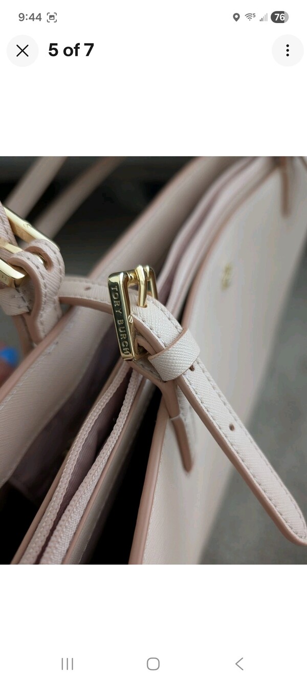Large Tory Burch Perry Triple Compartment Tote Pink Like New - Picture 4 of 10